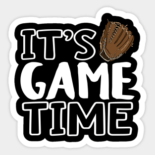 It's Game Time Baseball Glove Sticker